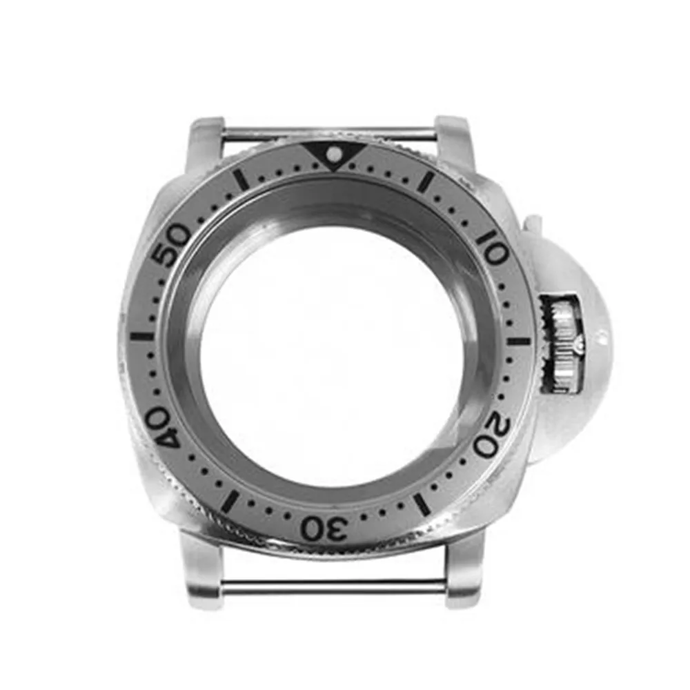 NH35 NH36 Case, Steel Inner Shadow SUB Bezel Mineral Mirror Case Stainless Steel 42MM Watch Case for NH35/NH36/4R/7S Movement
