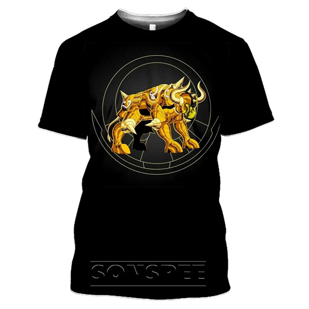 

Футболка Saint Seiya футболки с аниме рисунком Camisetas с рисунком манги, Мужская одежда, летняя уличная одежда, мужская футболка, летние футболки