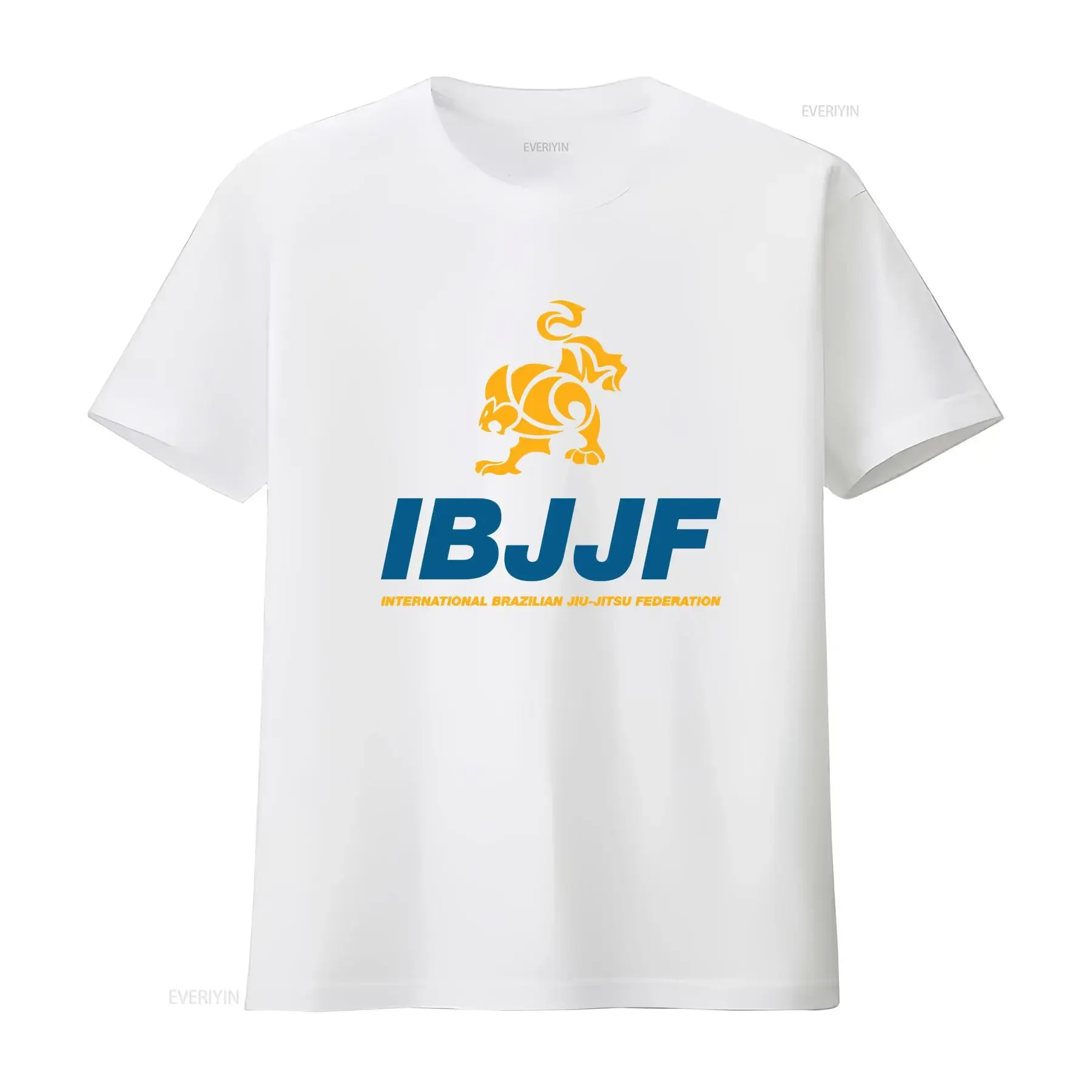 Фото Футболка IBJJF International Brazilian Jiu Jitsu Federation с длинными или короткими рукавами, винтажная, с эффектом потертости, унисекс, универсальная, модная. №4