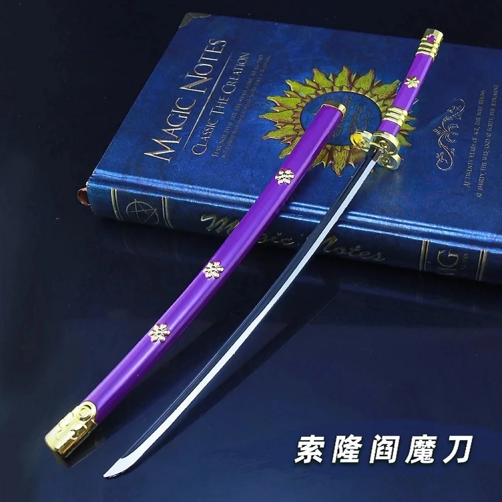 

One Piece Roronoa Zoro Yamato Ame No Habakiri Autumn Water 25Cm Metal Weapon Model With Scabbard Katana Anime Prop Teen Toy Gift