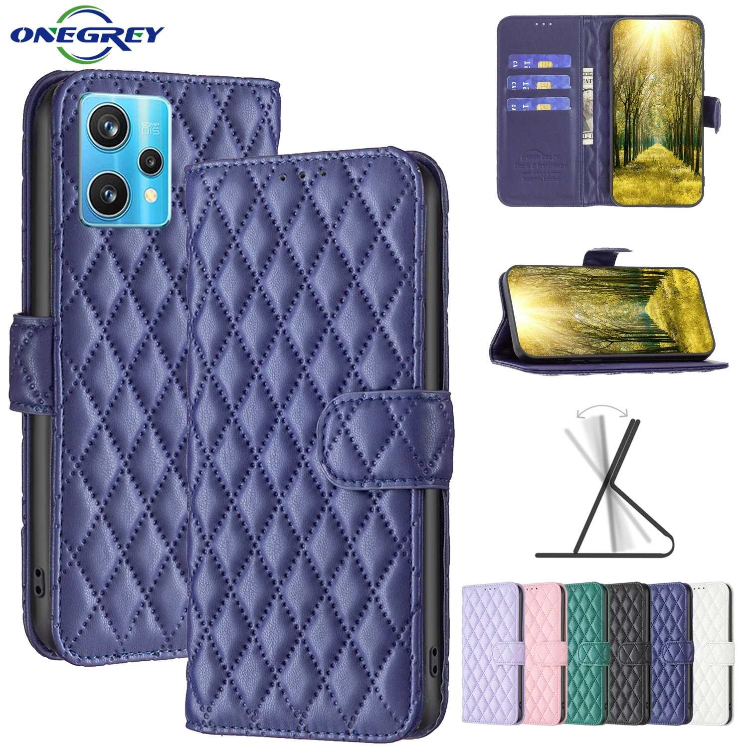 

Shockproof Luxury Case For OPPO Realme C35 C31 C21 C20 C12 C25 Reno 7 Find X5 Pro Wallet Card Flip Leather Strong Magnetic Cover