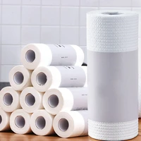 50pcsroll lazy rag disposable cleaning cloth non woven dish cloth absorbent paper towel kitchen cleaning supplies rags