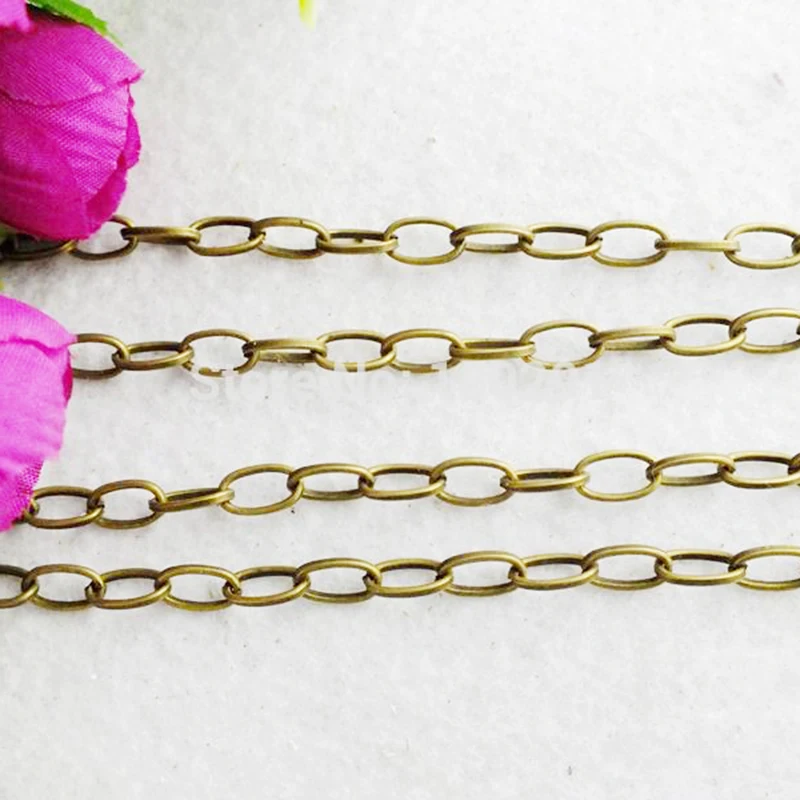 

100 м/loy Серебристая латунная цепь 1,5 мм