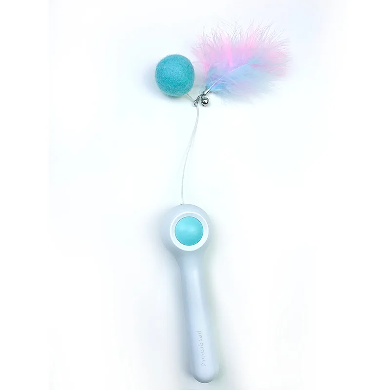 

Feather Cat Toy Set Cat Teaser Wand Toy For Kitten Cat Having Fun Exercise Playing Stick Kitten Interactive Teaser Stick