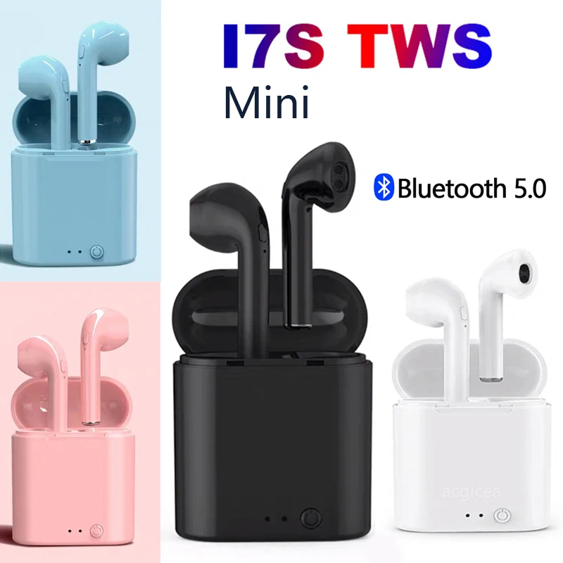 

Мини-наушники i7s tws, Bluetooth 5,0, беспроводные наушники-вкладыши с зарядным боксом, гарнитура, наушники для xiaomi, iphone, allphone