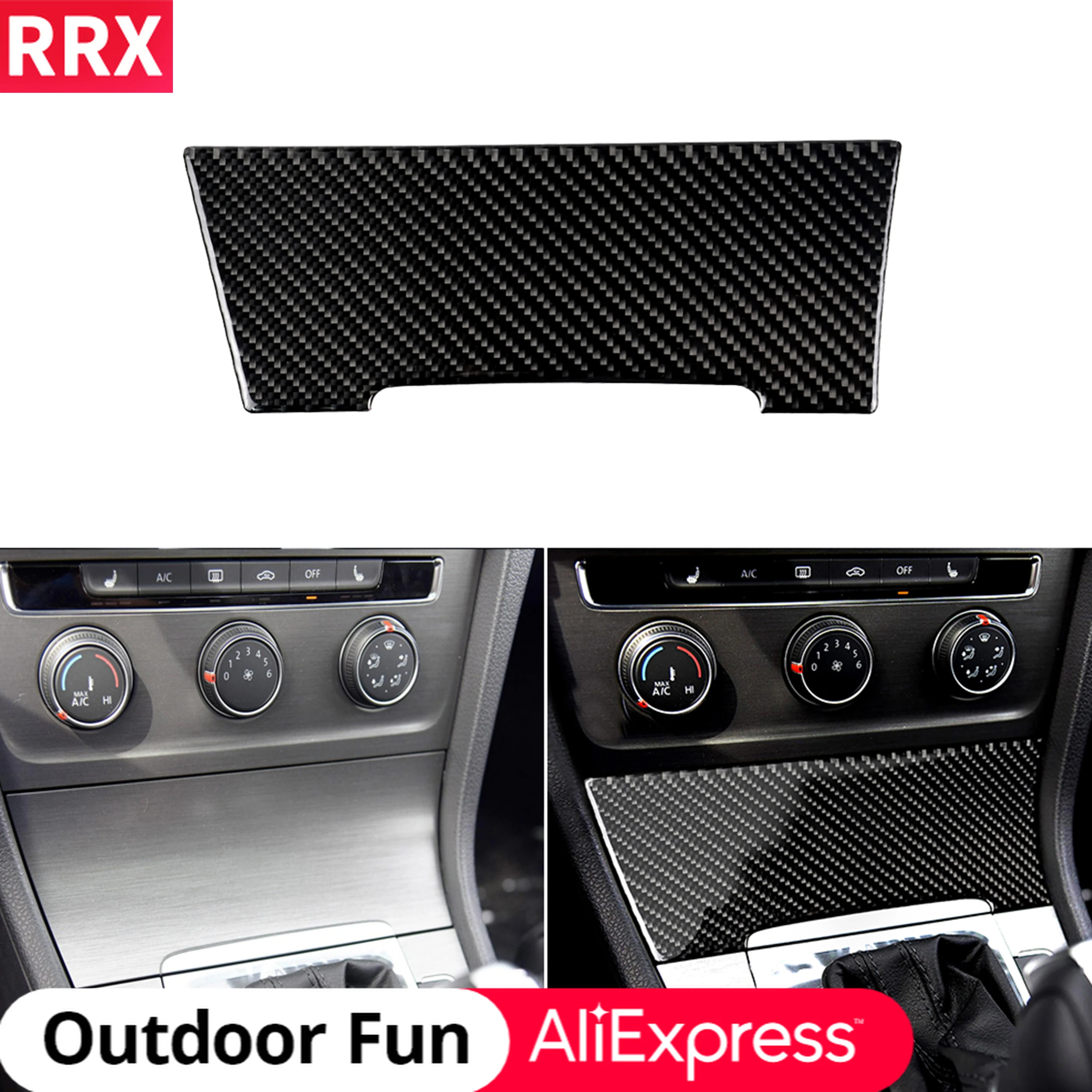 

For VW Golf 7 GTI MK7 2013-2017 Carbon Fiber Sticker Lighter Center Console Gear Shift Panel Cover Trim Car Styling