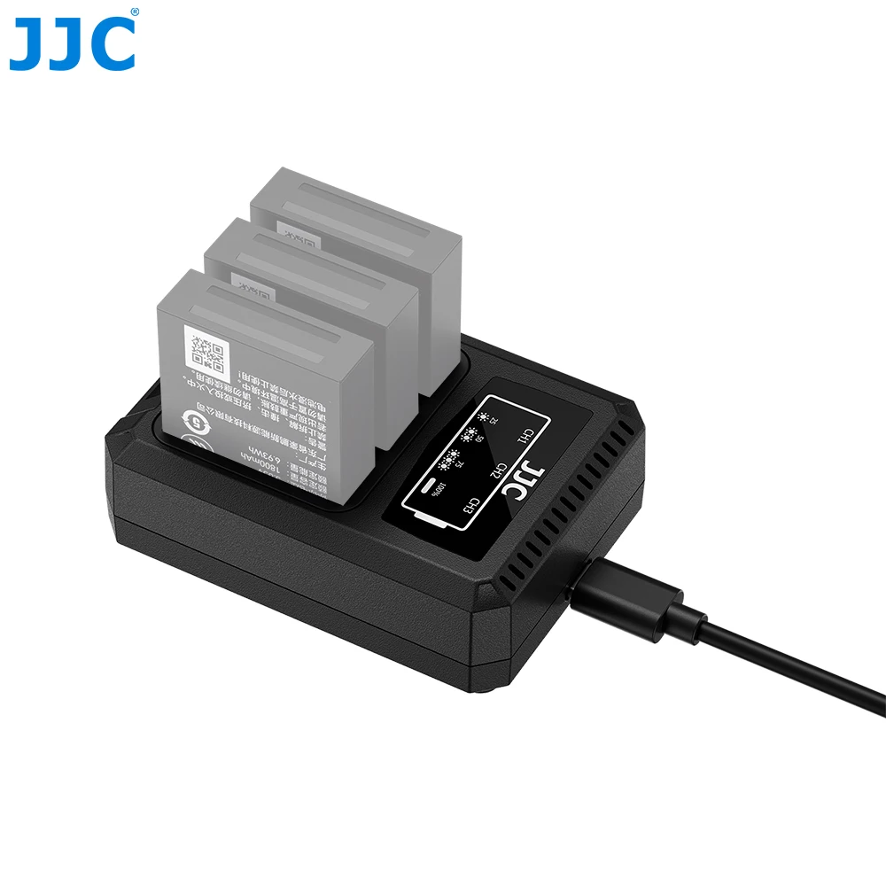 Фото Зарядное устройство JJC USB Type-C для аккумулятора Ricoh GR IV HDF GRIV GR4 Monochrome, зарядное устройство для аккумулятора Ricoh GR4 DB-120, аксессуары для Ricoh GR IV №1
