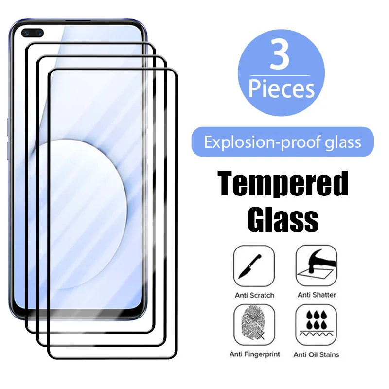 

Закаленное стекло с полным покрытием для Realme GT 2 Pro 8i Q3S Q3T, пленка для экрана на Realme GT Neo 2 2T 8 7 Q3 Pro C21Y C35, стекло, 3 шт.