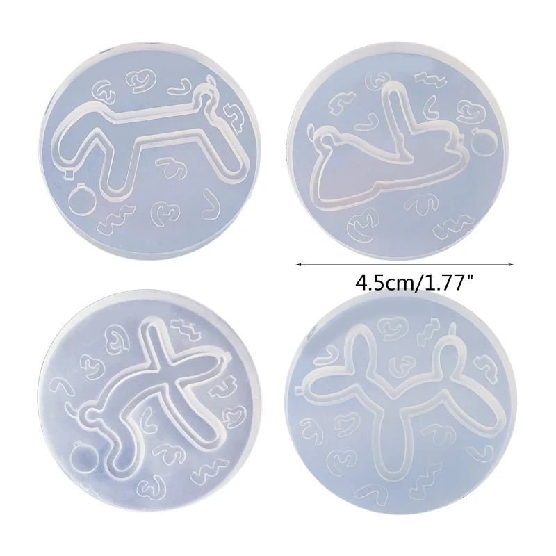 Подвеска в виде собаки с воздушным шаром форма из УФ-кристалла и эпоксидной смолы