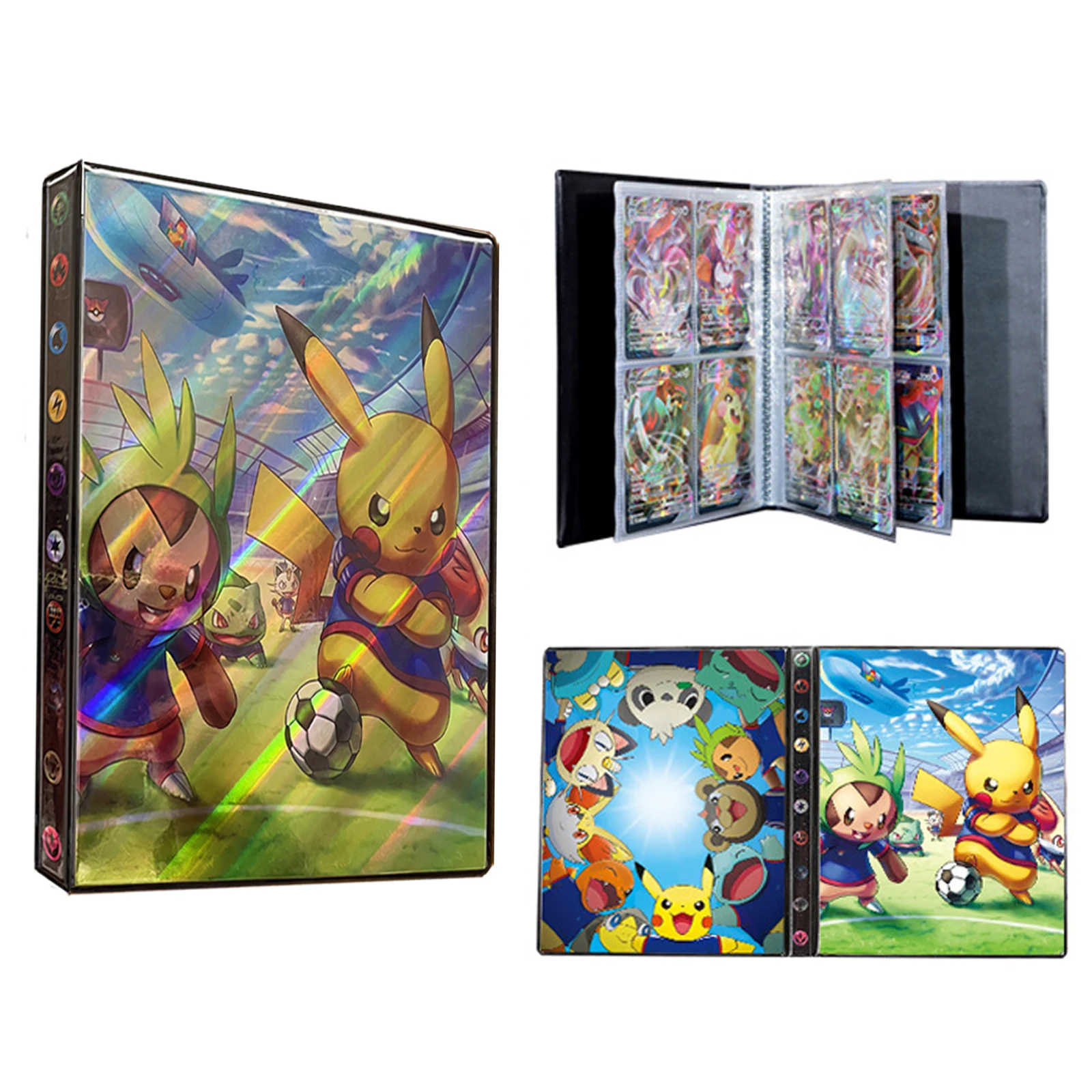 

Pokemon Pikachu 25Th Anniversary Laser Hard Card Book War Card Collection Card Book Holder Binder VMAX Game Card Kid Toys Gifts