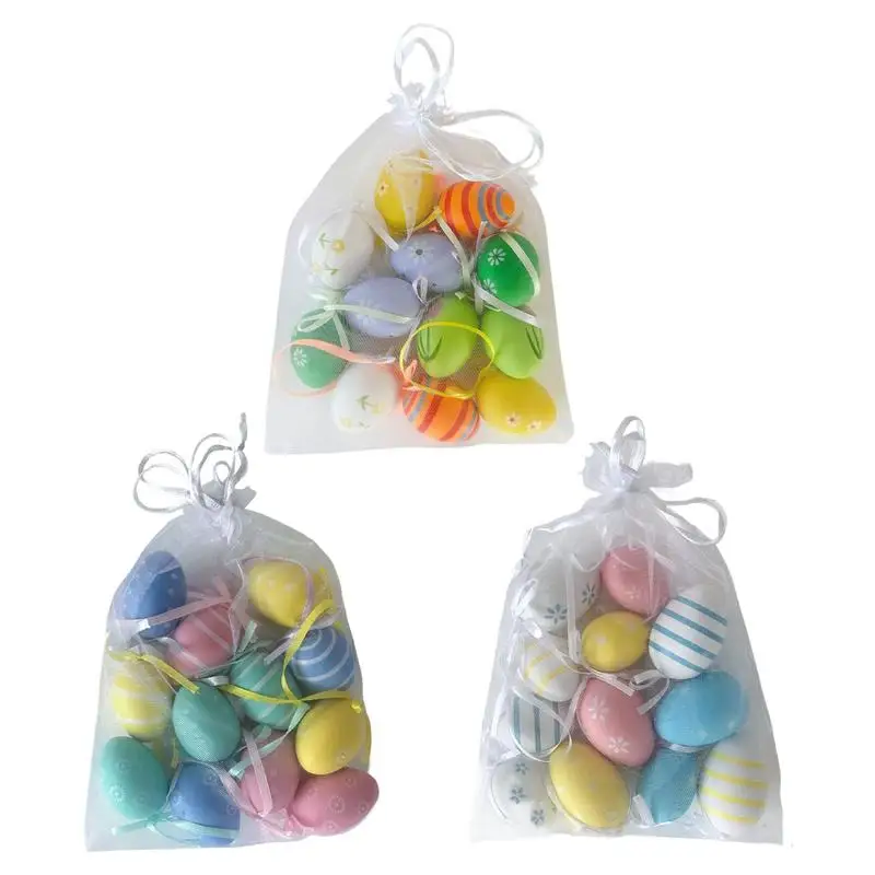 Красочные яйца на Пасху 12X красочные орнаменты пасхальные украшения