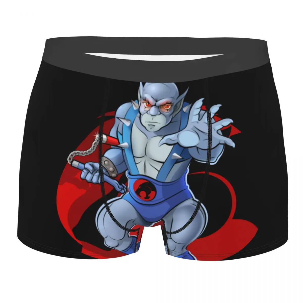 

Нижнее белье Panthro для мужчин, боксеры в стиле ретро с забавными мультяшными рисунками Thundercat 80-х годов, дышащие мужские трусы