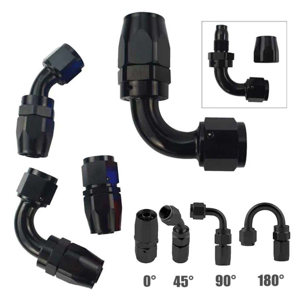1 шт. Соединительный элемент AN4 AN6 AN8 AN10 AN12 с поворотным соединением для масляного/топливного/газового шланга для подводки масла/топлива/газа