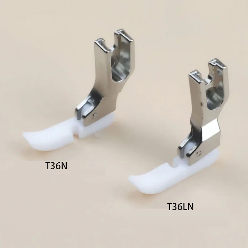 Узкая лапка на молнии T36N & T36LN с пластиковым дном для промышленных швейных машин с одной иглой, аксессуары для швейных машин, 2 шт.