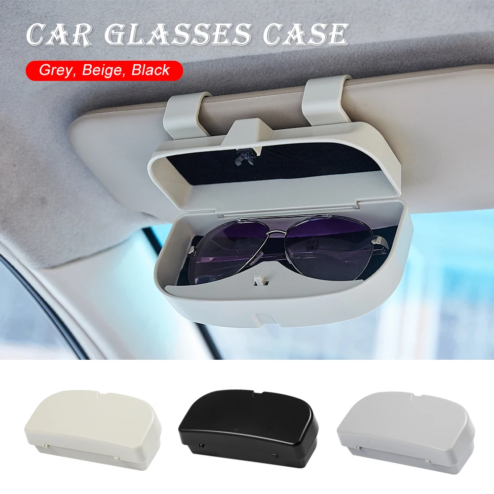 

Universal Car Sun Visor Glasses Holder Organizer Glasses Box Holder Visor Sunshade Organizer Car Glasses Storage Box Accessories