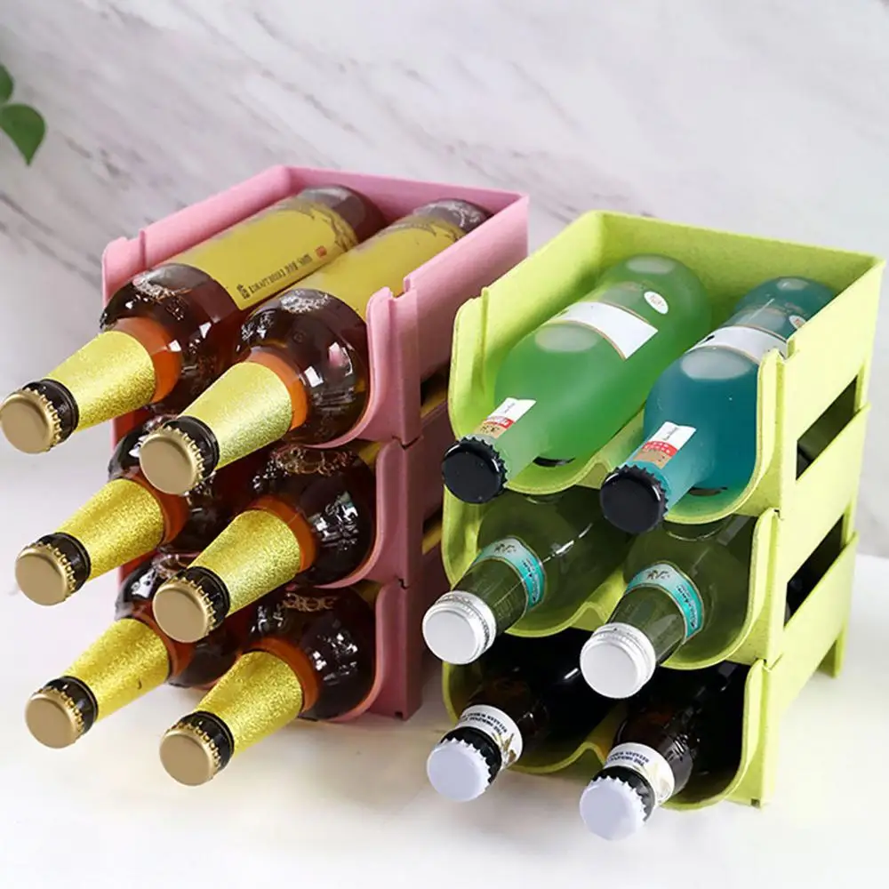 

Anti-Fall Overlap Storage Rack Stackable Household Beverage Storage Rack Beer Can Drink Holder Organizer Shelf Space Saving Tray