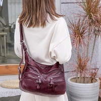 new casual trend large tote sling shoulder bag designer handbag womens soft leather fashion vintage backpack for lady travel