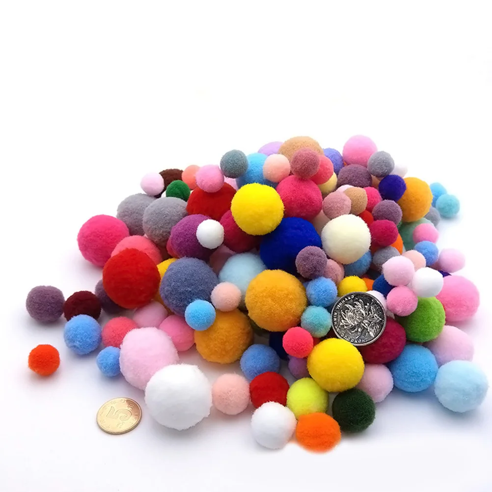 Pom Balls Colorful Diy Fluffy Crafts Mini Fuzzyplush Pomsand Yarn Garland Decorations | Artificial Flowers