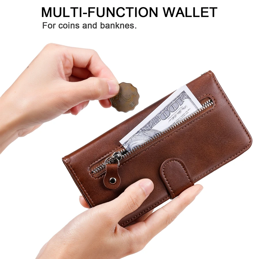 Wallet Faux Cowhide Leather Case For Xiaomi Redmi A1 11 Prime 10C Note 11 Pro 10 Pro 9 Pro Poco X4 Pro M5 11T 12 Lite 12T 13 Pro