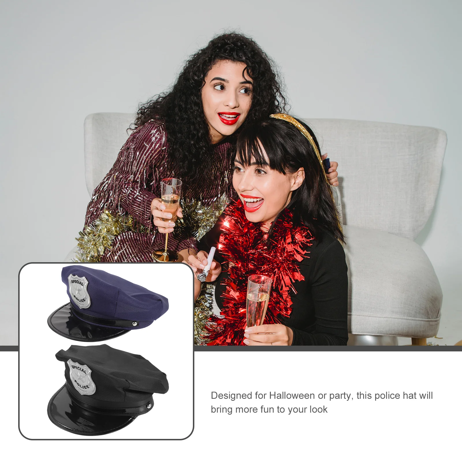 Полицейская кепка из 2 предметов синяя шляпа аксессуары для косплея полицейские