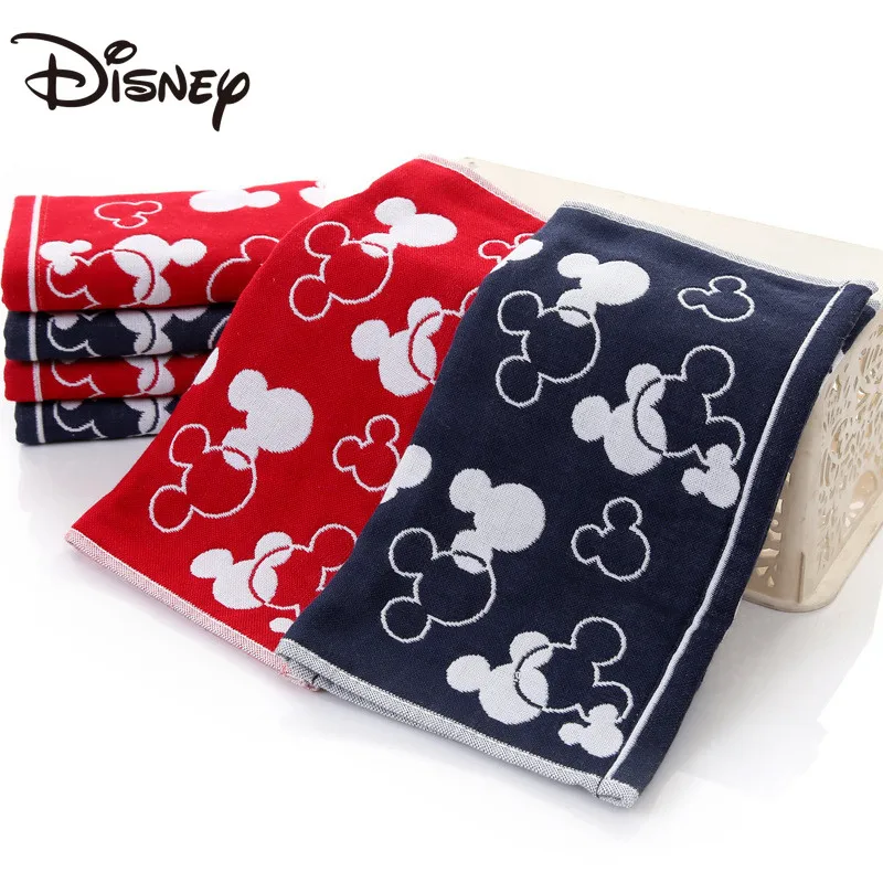 

Полотенце из хлопка с мультяшными героями Диснея, Марлевое полотенце с Микки и Минни, полотенце для мытья, полотенце для мытья маленьких мал...