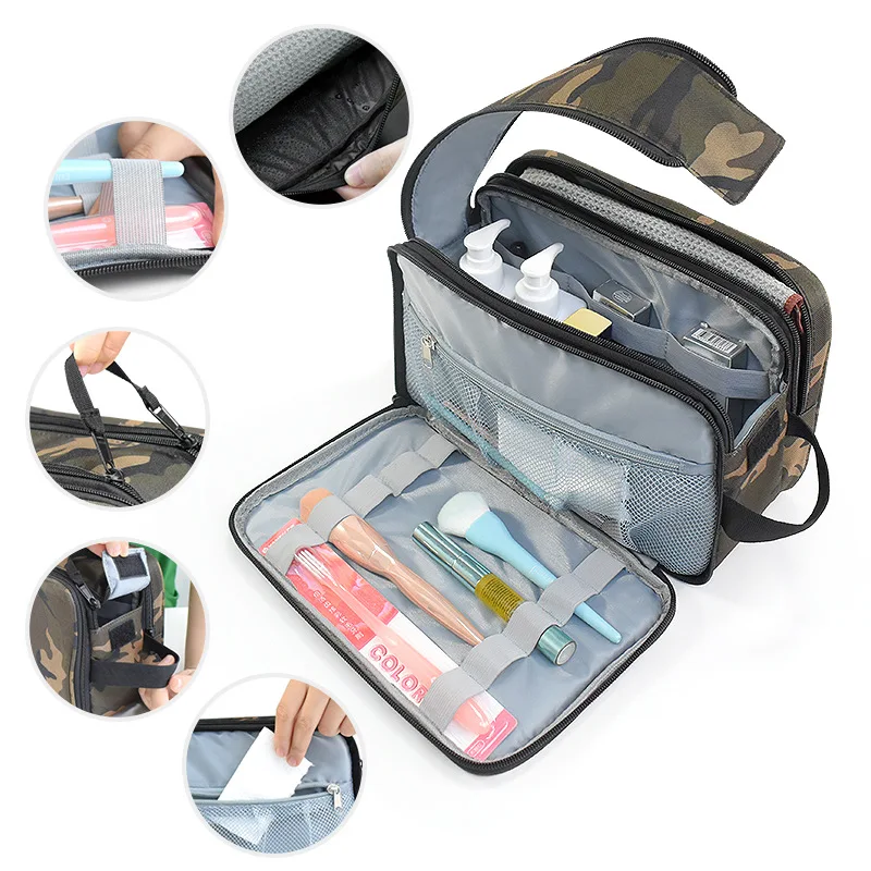 

Camouflage Toiletry Bag Waterproof and Wear-Resistant Large Capacity Portable Travel Storage Bag