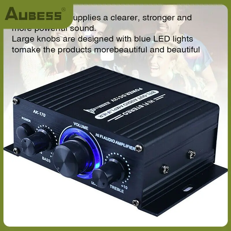 Black 400w Power Amplifier Stereo Audio Amplifier Hifi Mini Amplifier Mini Hifi Audio Power Amplifier Fm Radio