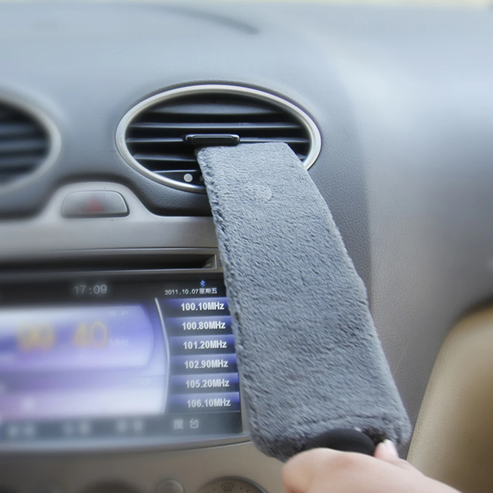 

Car Cleaning Brush Air Conditioner Vent Cleaner Microfiber Duster Air Outlet Cleaning Brush Wet/Dry Use for Car Home Accessories
