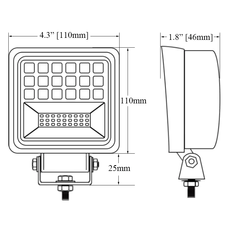 4-дюймовый автомобильный прожектор светодиодный рабочий свет бампер крыша лампа