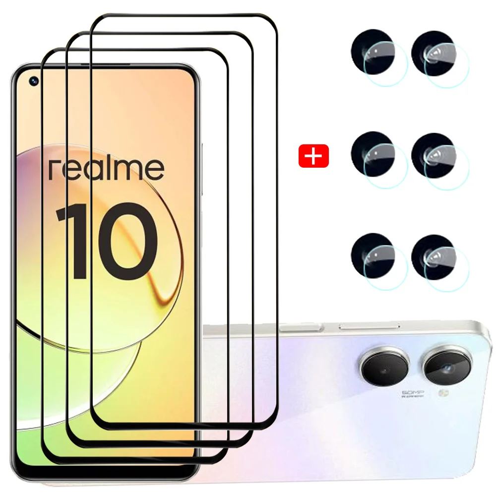 

Realme10 Pelicula, For Realme 10 5G Tempered Glass Realmi 10 Glass Realme 8i 9i Screen Protector Realme 9 Pro Plus Cristal templado Realmi10 Clear Front Film Realmi 9 Pro+ Original Phone Film & Camera Protectors