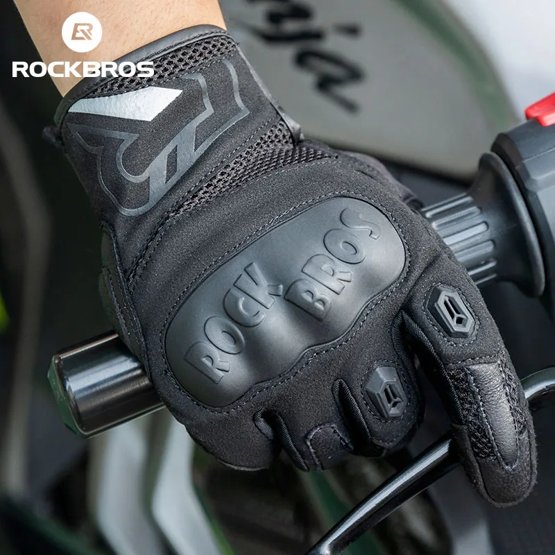 

ROCKBROS Bicycle Gloves Summer Autumn Breathable Motorcycle Gloves Shockproof Cycling Gloves Motorcycle Touch Screen Gloves
