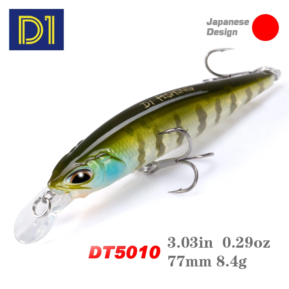 

D1 Suspending Sinking Minnow Lures 65mm/5g 77mm/8.4g Artificial Wobblers Hard Baits Jerkbait For Fishing Perch Pike Pecsa Tackle