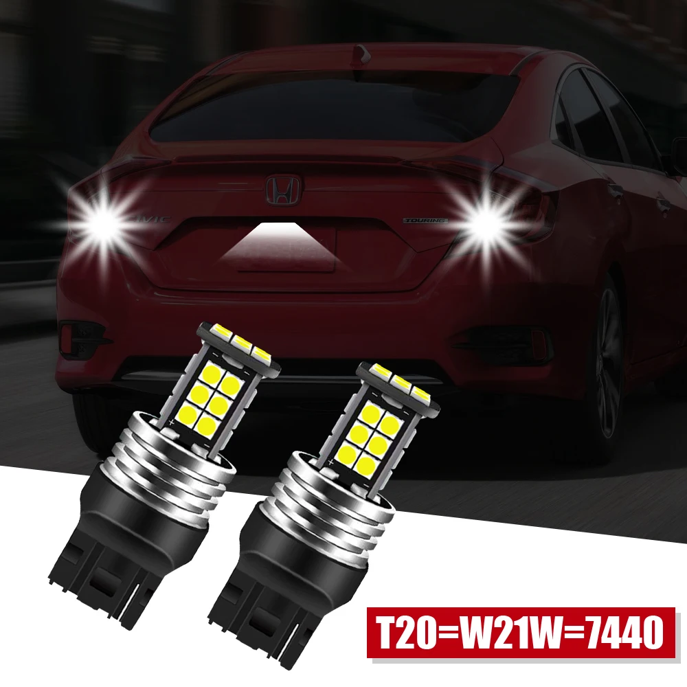 

2 шт., Автомобильные светодиодные лампы T20, 7440, WY21W, W21W