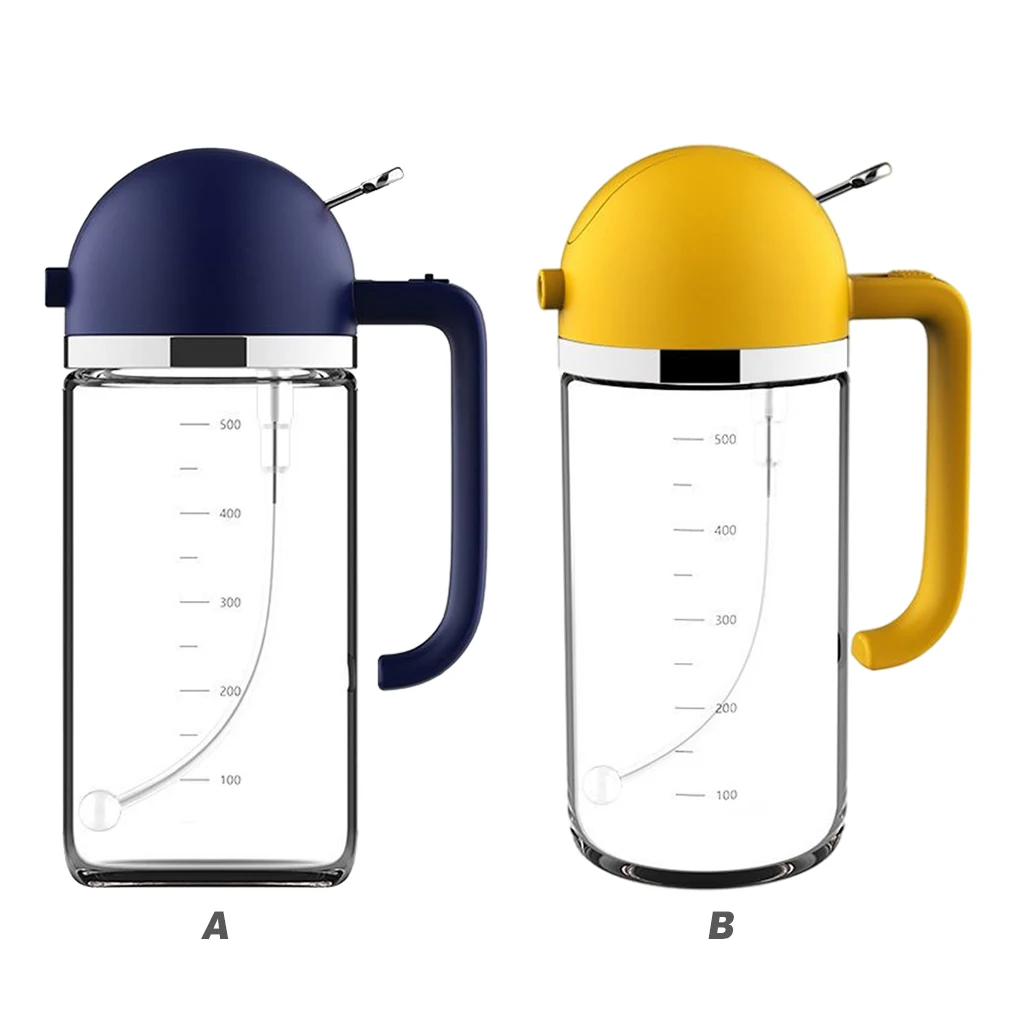 

Бутылка-распылитель для масла с ручкой, диспенсер для приправ, контейнер для дозирования соевого соуса, желтая кухонная утварь