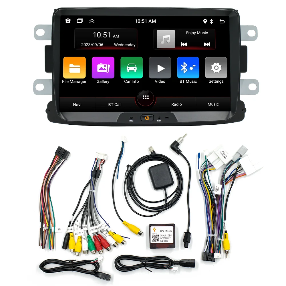 Автомагнитола BQCC 2Din 8 с HD IPS экраном, четырехъядернымвосьмиядерным процессором, Android 13, Carplay, Android WIFI, GPS, RDS для Renault Dacia (art.: 3920d8c0d62ce) - 3920d8c0d62ce