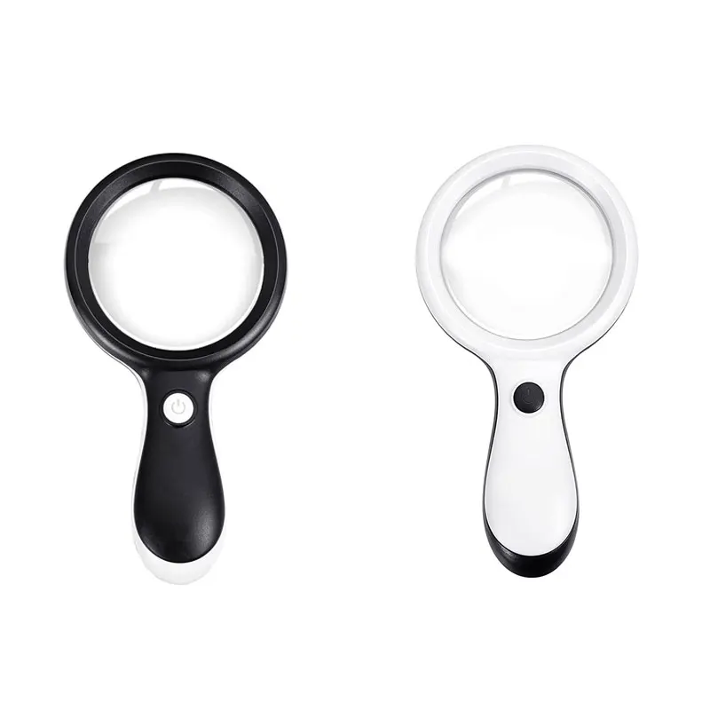 

Handheld Magnifier With Light 10X Magnification Portable Magnifying 18 LED Light For Seniors Reading Inspection