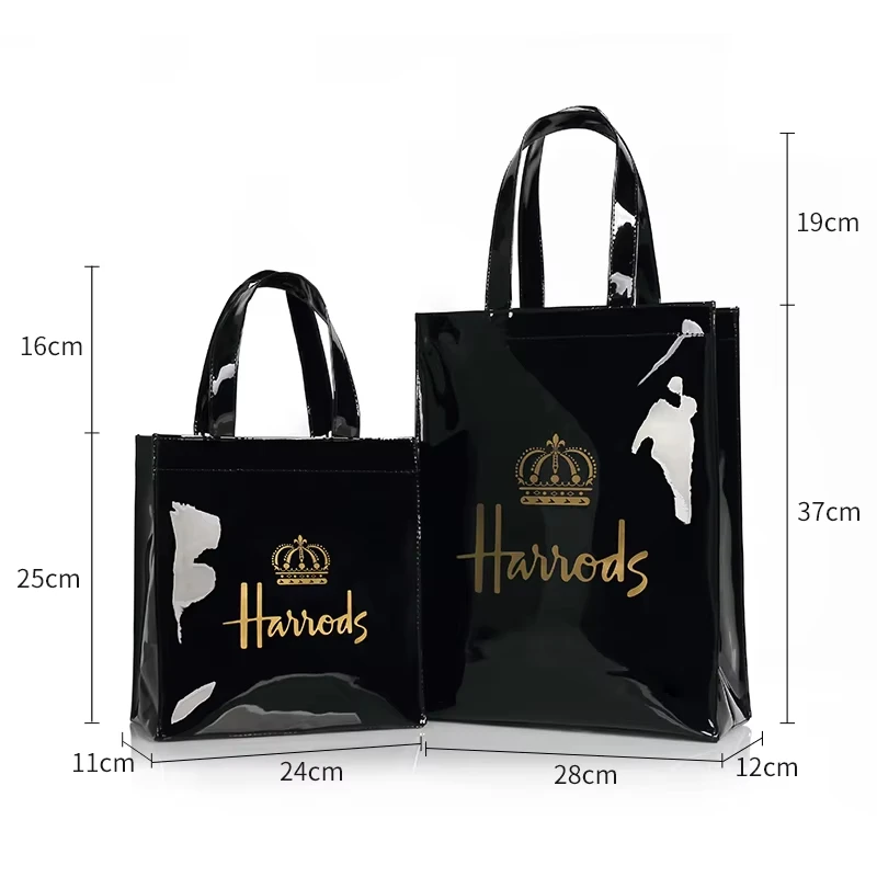 MABULU принцесса с принтом короны черная сумка из ПВХ многоразовая