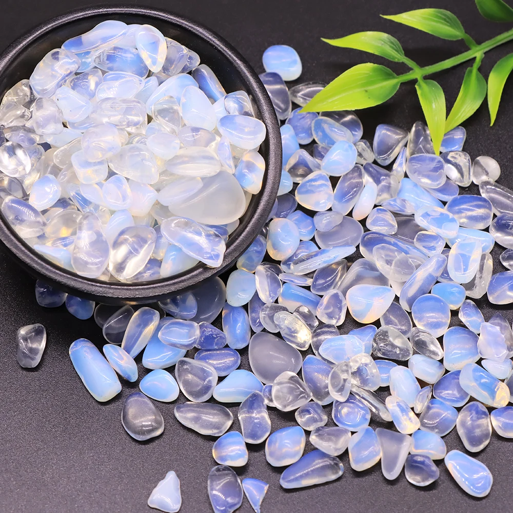 Natural Stone Opalite Gravel Specimen Quartz Healing Crystal for Jewelry Making Bulk Tumbled Gemstone Home Aquarium Decoration