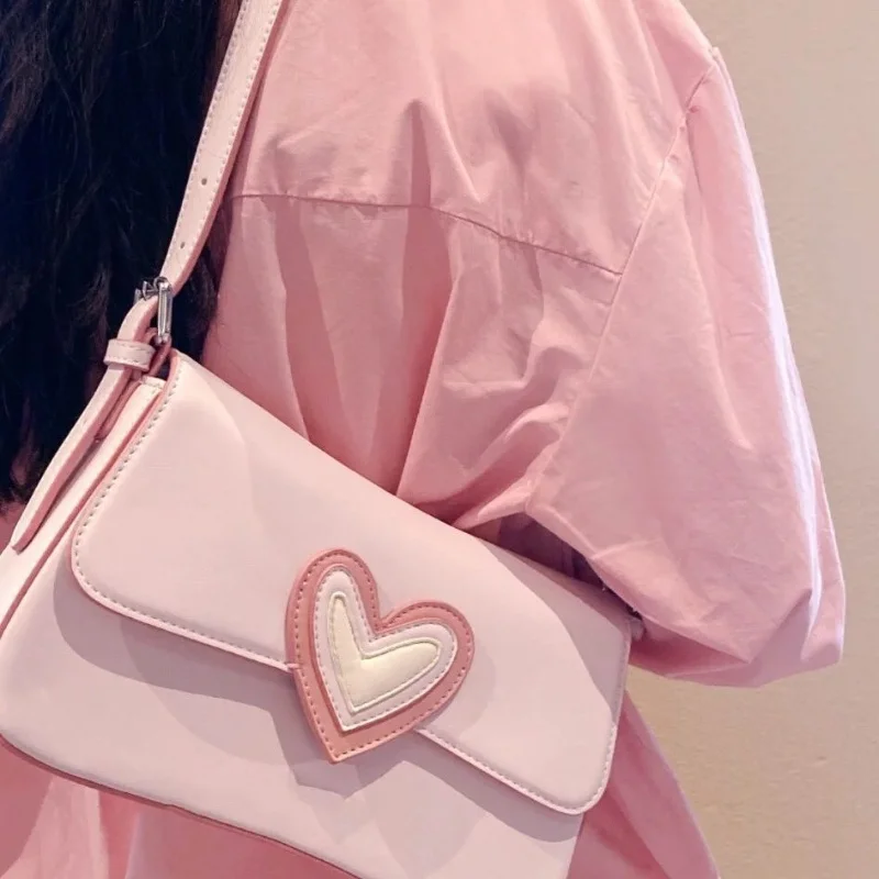 

Модные женские сумки HAEX 2023, трендовые женские сумки через плечо в стиле пэчворк с сердцем, сумки во французском стиле, новый дизайн, женская сумка