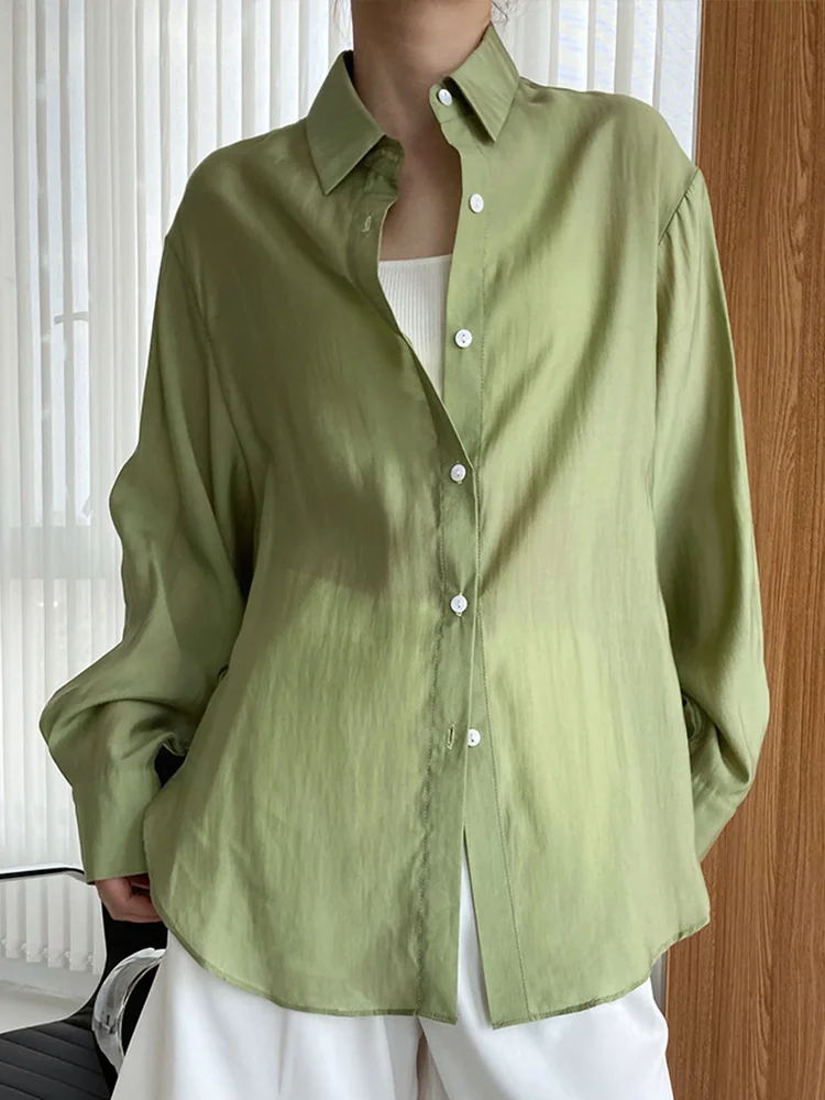 Женская однобортная рубашка на завязках повседневный однотонный топ с лацканами