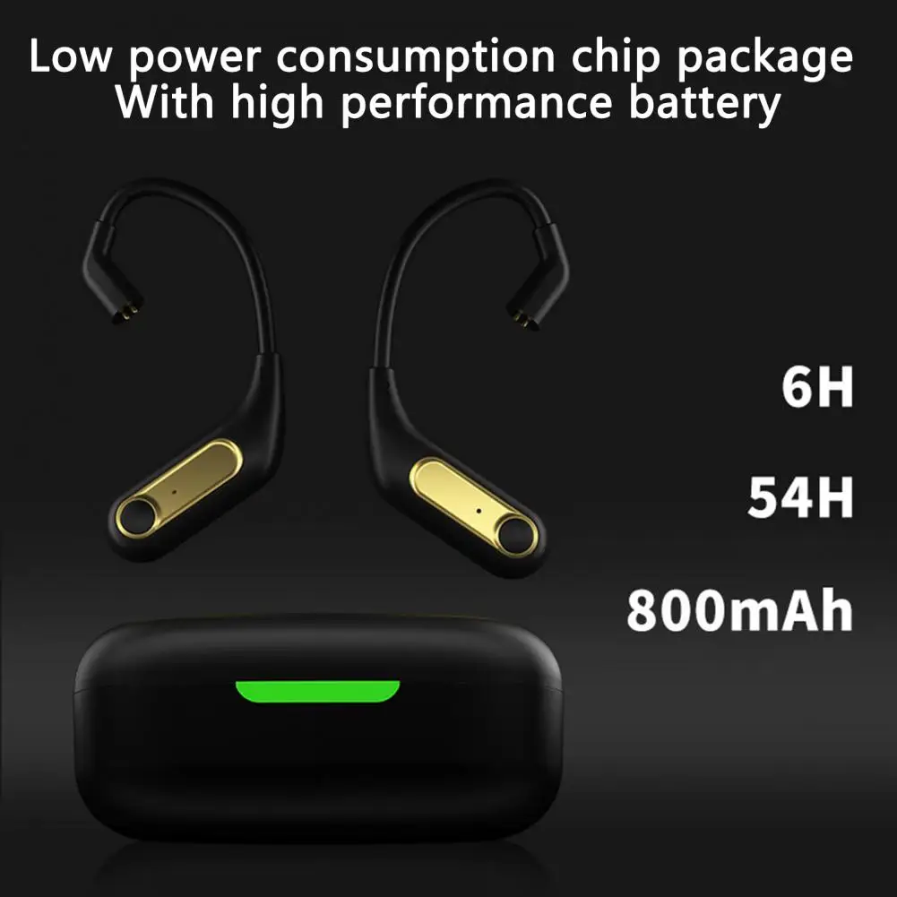 

Wireless Ear Hook Portable Bluetooth-compatible 5.2 Low Latency Wireless Ear Hook Compatible with 2-pin Earplug 800mAh