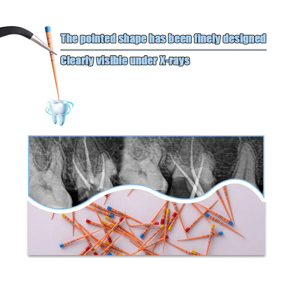 60 шт./кор. стоматологические точки Gutta смешанные 04 06 F конус 15-40 # F1F2F3 Впитывающая