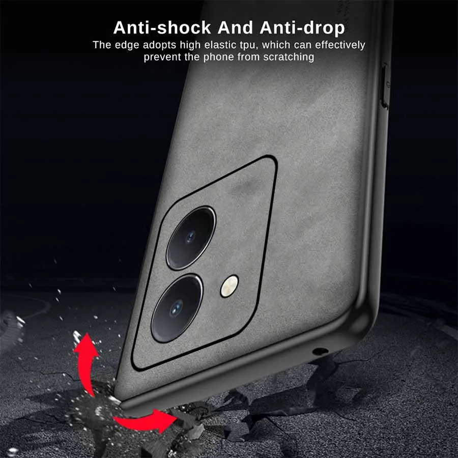 Для vivo Y36 Y78 Plus чехол из овчины мягкая рамка ТПУ для телефона V29 Lite V29Lite vivoY78 защита