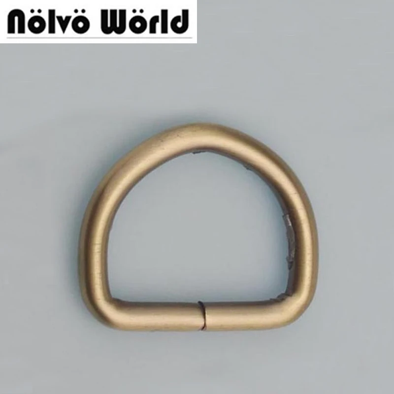 

10pcs 5 colors 5.0mm thick 32*25mm 1.2 inch opened d ring hardware metal d-ring for bag