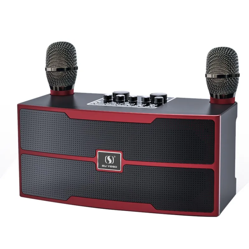 

YS-201portable 30W Wireless Bluetooth KTV Speaker Dual Microphone All-in-one Professional DSP Meishengda Recording Studio Effect