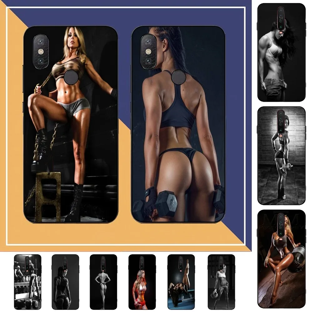 Fitness sexy girl Phone Case For Redmi Note 4 X 5 A 6 7 8 T 9 9S 10 11 11S 11Epro Poco M3 pro