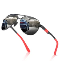 al mg pilot black silver sun glasses polarized sunglasses custom made myopia minus prescription polarized lens 1 to 6