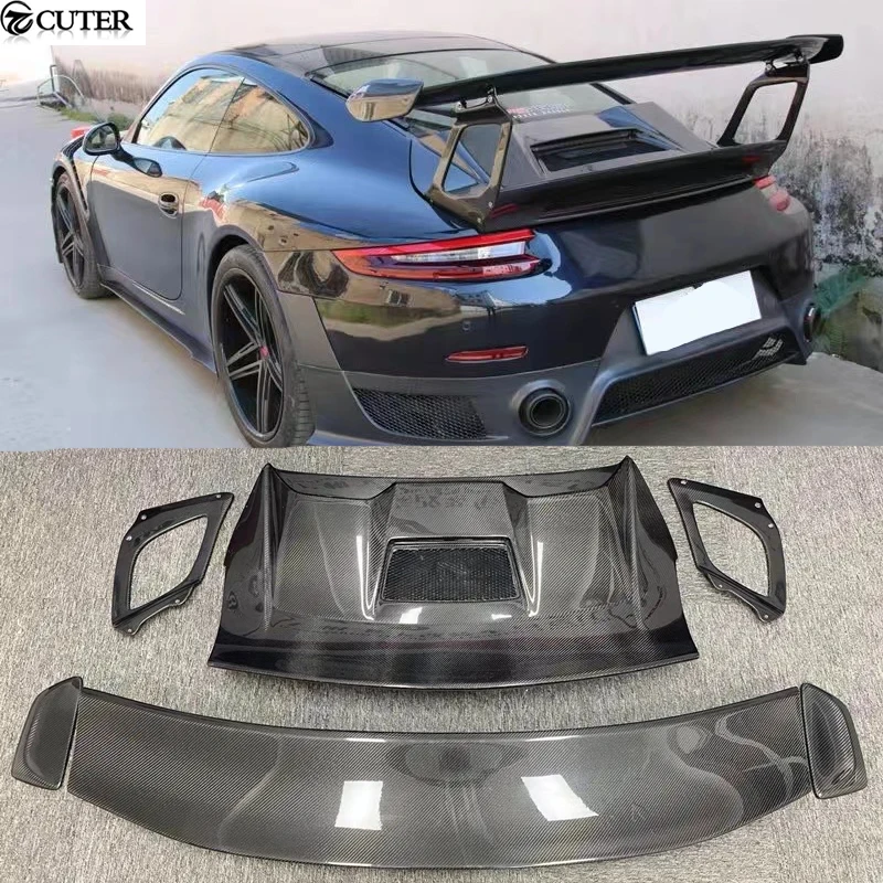 911 991.1 991.2 GT2 RS Стиль Carbon Fiber Frp Задний спойлер Крыло для Porsche Carrera 10-18