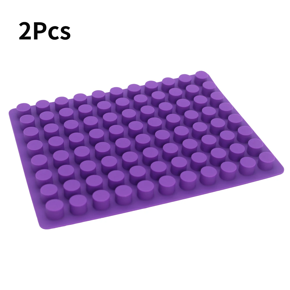 

2PCS 88 cavities Mini Round Dia 2cm Mini Cheese Cakes Molds Baking Silicone Mold for Chocolate Truffle Jelly and Candy Ice Mold