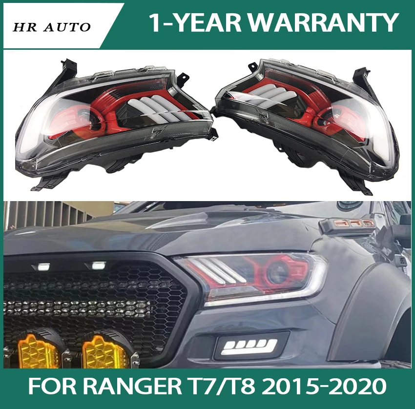 

Easy installation fit for ford ranger T7/T8 headlight 2015 2016 2017 2018 2019 2020 high quality headlight